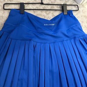 Blue Pleated Women's Skirt